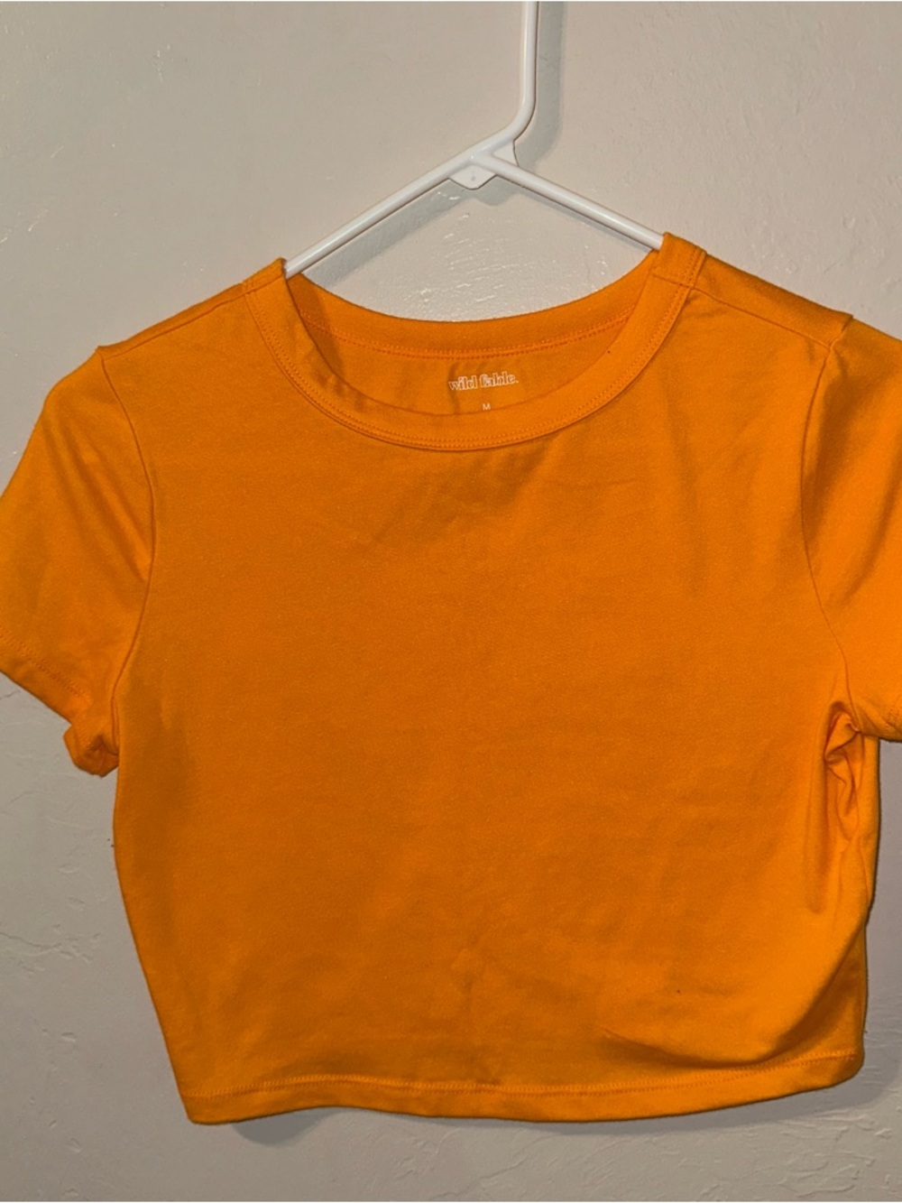 wild fable Bright Orange Cropped Crew Tee